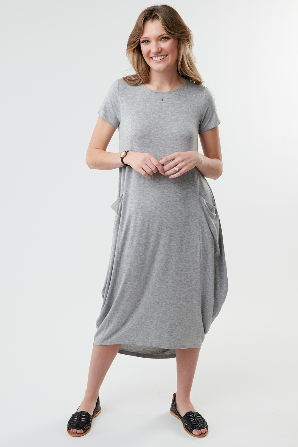 Short Sleeve Cocoon Dress